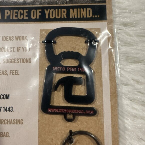 Veto Pro Pac NEW bottle opener keychain hammer working man - Picture 2 of 5